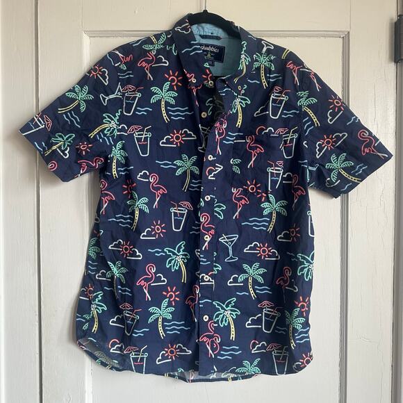 Chubbies Neon Lights Friday Shirt – Navy – Size Large – NWOT - Picture 3 of 9